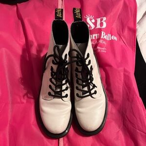 White Doc Marten boots